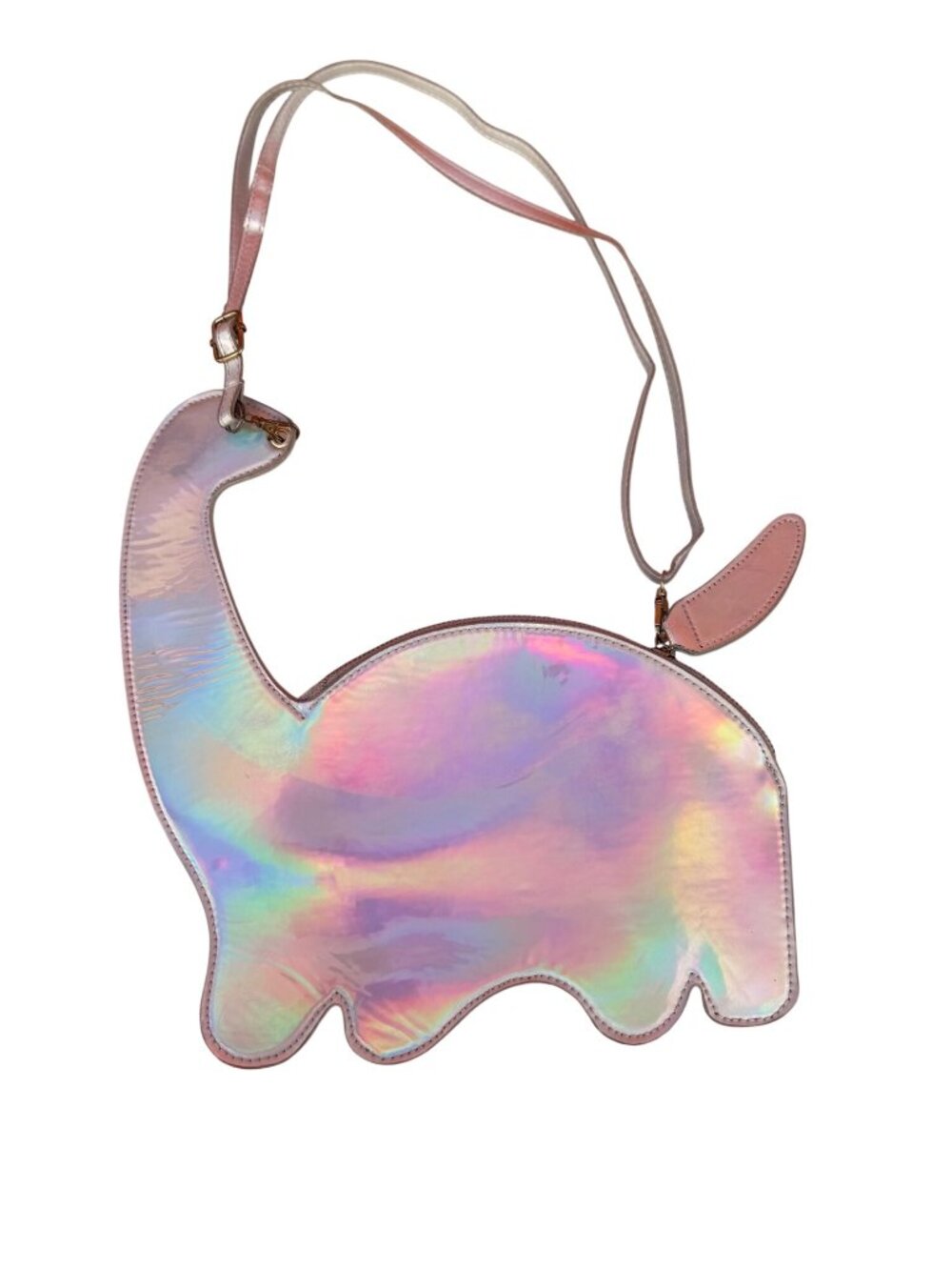 Holographic Dinosaur-Shaped Crossbody Bag With Adjustable Strap & Zipper NWOT - Picture 1 of 3